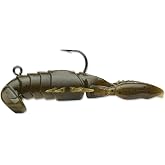 Storm Surge Craw, Soft Plastic Fishing Bait, Durable High Action Body for Bass and Freshwater Fishing, 3", Green Pumpkin