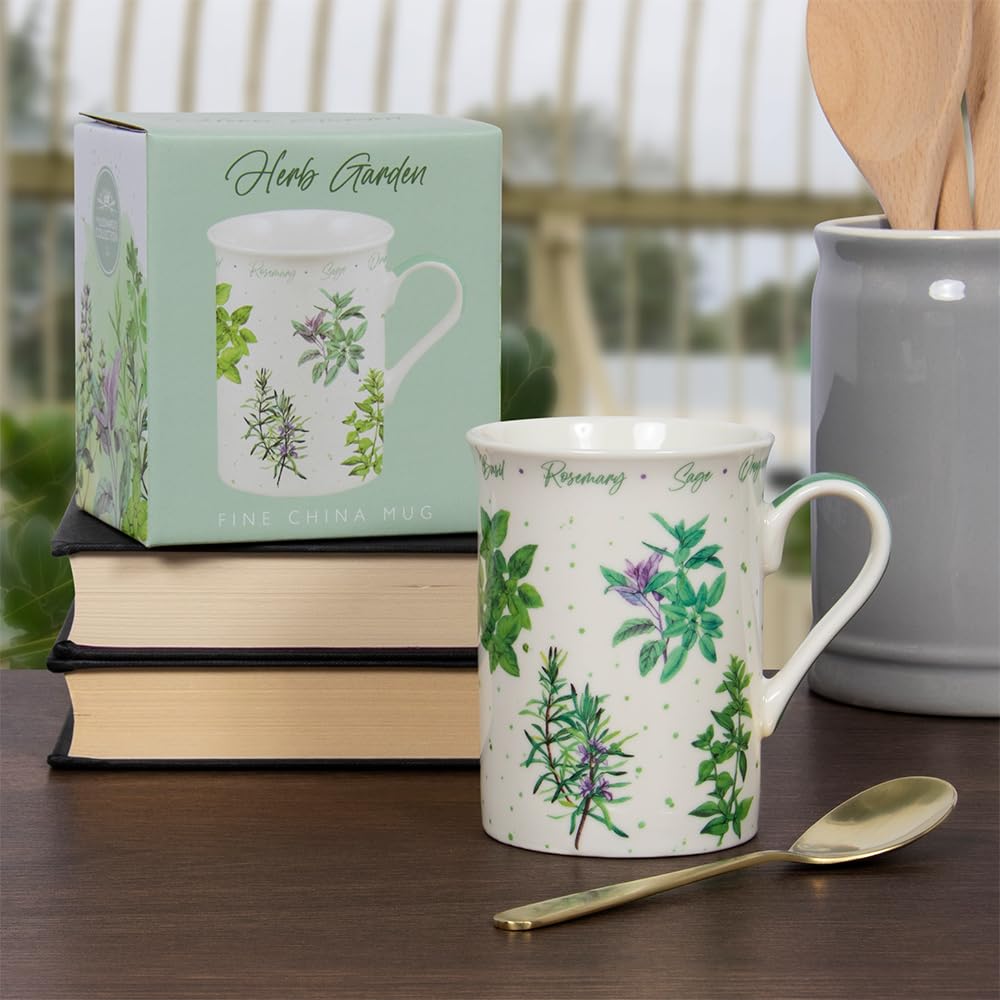 The Leonardo Collection LP95056 Herb Garden Mug, Fine China, 11x8x10cm, Boxed