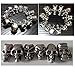 ShineIn Metal Skull Beads for Jewelry Making Paracord Accessories DIY Large Hole Spacer Beads 12 Pack
