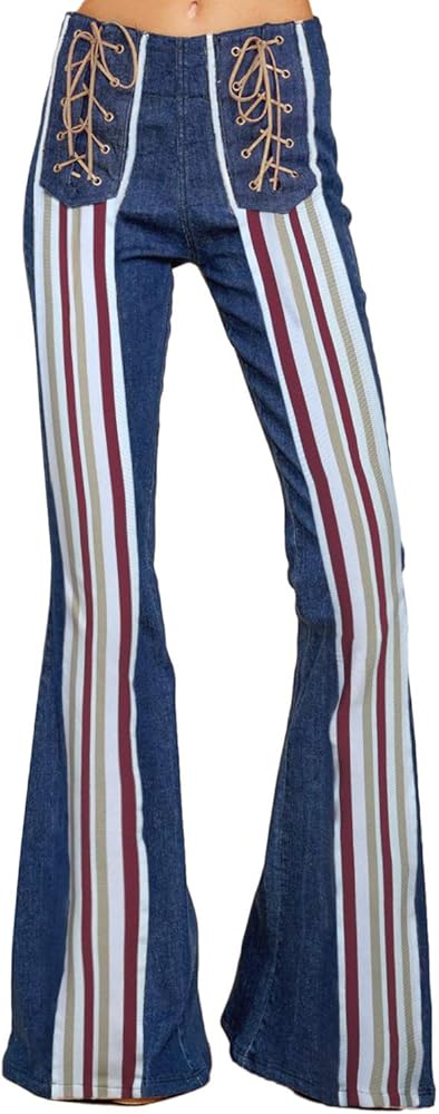 colorful bell bottom jeans