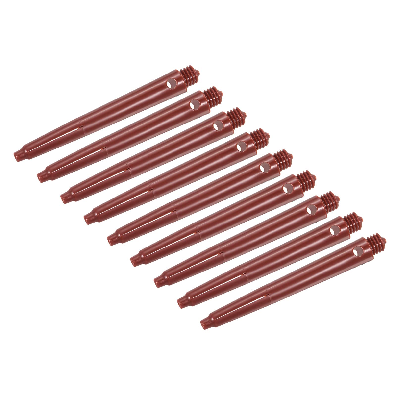 PATIKIL 45mm Dart Shafts, Medium 2BA Thread Plastic Dart Stems Dart Accessories for Steel Tip - 12 Pack (Red)