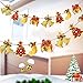 GorgeousRanch Christmas Party Decoration Banner Flag With Foil Swirl Ceiling Hanging Golden Stars (golden)For Fireplace Christmas Tree