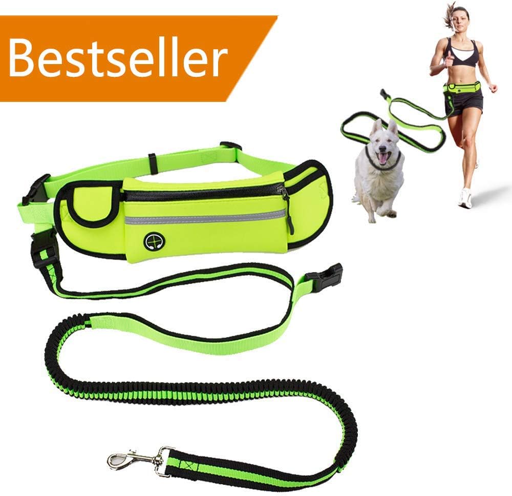 YANGKEE Hands Free Dog Leash Gifts for Dog Lovers Running Belt for Phone Dog Leashes for Large Dogs up to 110 lbs Hands Free Leash for Small Dogs Durable Bungee Dog Leash Strong Dog Running Leash