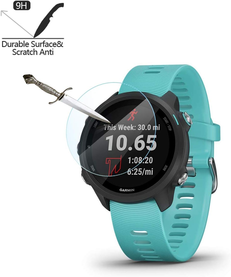 MWOOT 4 Pieces Compatible with Garmin Forerunner 45 45S 245 245 Music Tempered Glass Screen Protector - Image 4