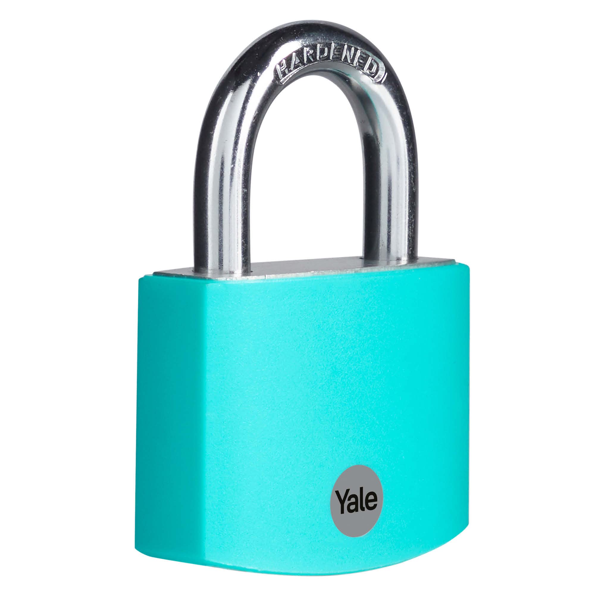 Yale - YE3B/50/126/1/TE Standard Security 50mm Aluminium Padlock - Teal - Open Hardened Steel shackle - 3 keys
