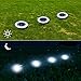 [Limited Offer] TONBUX Solar Ground Lights, Upgraded Garden Pathway Lights Outdoor Waterproof with 8 LED (4 Pack) for Driveway, Deck, Garden, Landscape Lighting (Bright white)