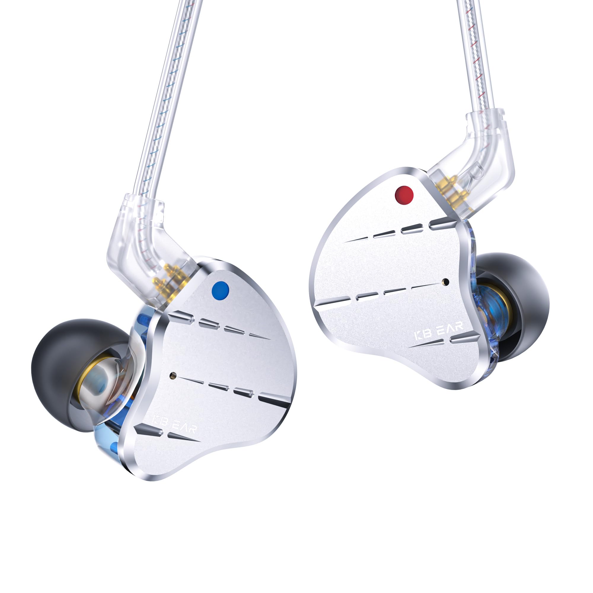 KINBOOFI KBEAR KS10 Ear Monitors Headphone, Professional Wired Earbuds Earphone, HiFi KBEAR in Ear Monitor Headphone Musician Headset IEM Headphone with Detachable 2 Pin Cable(Blue, without mic)