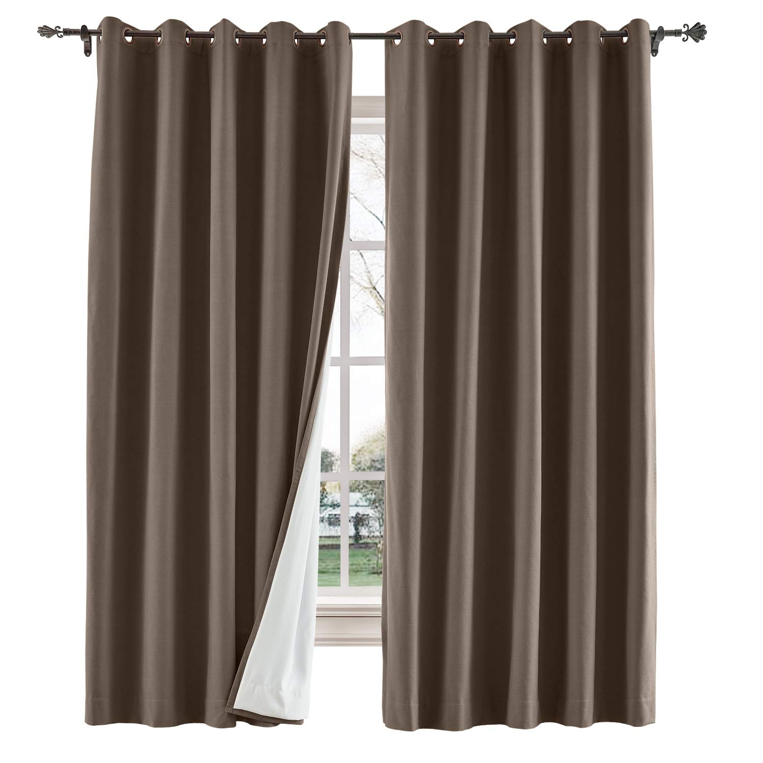 Amazon Com Chadmade Linen Cotton Curtain Panel Grommet Drape With