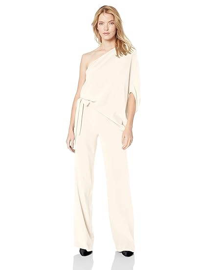 halston heritage wide leg jumpsuit