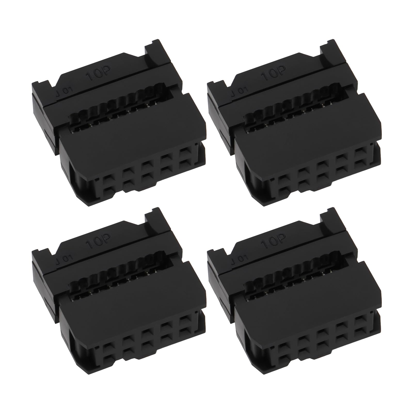 ECSiNG 50Pcs 10Pin IDC Cable Mounting Plug Socket Connector 2.54mm Pitch Female IDC Socket for Connector Cables Electronic Projects Integrated Circuit Boards