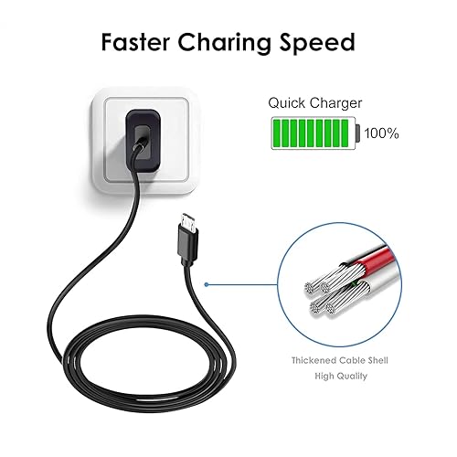 Micro USB Fast Wall Charger Charging Cable Cord fit for Lg flip Phone,  Orbic Journey V, Orbic Slim, CAT S60 S4