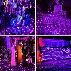 Halloween Net Lights, 200 LED 8.2ft x 4.9ft Purple
