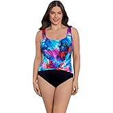 Shimmering Long Torso Twist Pull Sash Tank One Piece by Longitude