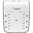 Belkin 6-Outlet USB Surge Protector, Wall Mount - Ideal for Mobile Devices, Personal Electronics, Small Appliances and More (