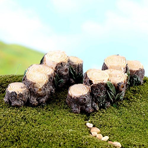 Miniature Fairy Garden Tree Stamp Bridge Ornament Dollhouse Plant Pot Figurine DIY Outdoor Decor Home Decoration