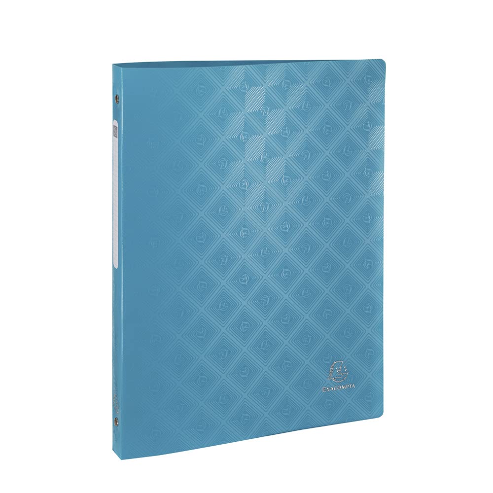 Exacompta - Ref. 51620E - Soft PP embossed binder 1928 - 4 round rings diameter 15 mm - Spine 20 mm - External dimensions: 32 x 25 cm - Format to file A4 - 4 random colors