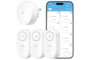 GoveeLife Upgraded Smart Water Leak Detector 1s with 1804ft Ultra-Long Range, WiFi Water Sensor with SMS/Email/APP Push and Sound Alarm, 5-Year Battery Life, Suit for Home, Basement, Kitchen, 3 Pack