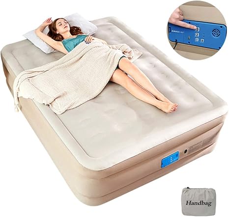 Wld Bequemes Aufblasbares Bett Twin Size Luftbett Mit Eingebauter Elektrischer Pumpe Aufblasbare Luftmatratze Bequemes Beflocktes Sprengbett Fur Den Innen Und Aussenbereich Matratze 203x152x51cm Ein Amazon De Baumarkt