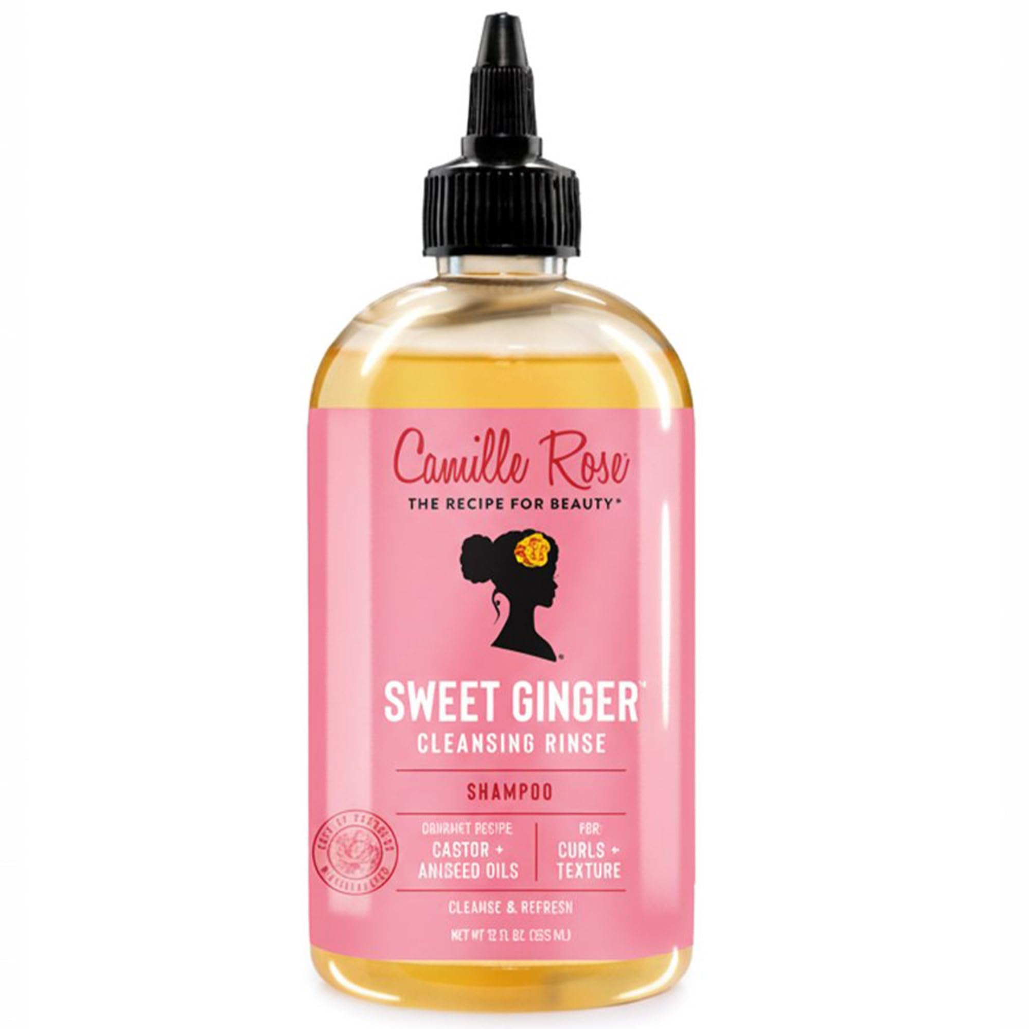 Camille Rose Sweet Ginger Hair Cleansing Rinse Shampoo for All Hair Types, Castor and Aniseed Oil, 355 ml (Pack of 1)