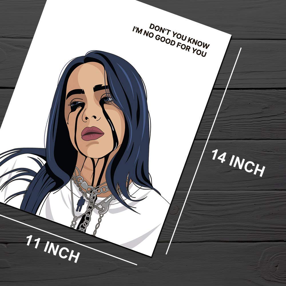 11x14 Billie Eilish Motivational Poster Gifts For Women Home Wall Decor Motivational Wall Art Bedroom Decor Teen Girl Room Decor Aesthetic Room Decor Quotes Wall Art Music Wall Art Posters Handmade Products Afsaana Com