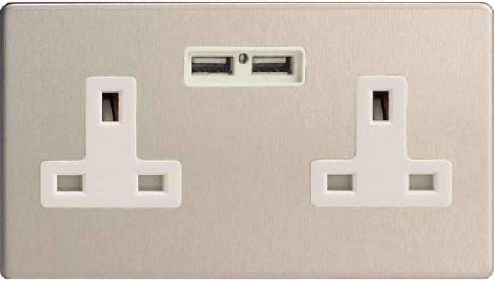 Floordrobe Clothing FAKE JOKE UK POWER SOCKET PLUG STICKER DECAL STICKY BACK WATERPROOF PRANK 4 PACK