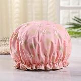 Yiapinn 2 Pcs Bath Caps Elastic Band Double Layers Flamingo Print view 7