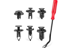 KAQISI Lot de 120 clips de retenue de type poussoir 6,3 mm, 8 mm, 9 mm, 10 mm, vis d'expansion de rechange, rivets en plastiq