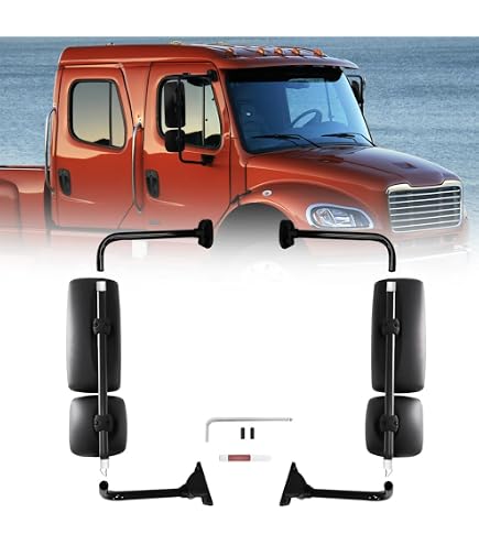 Headlight Black Housing LED High/Low Beam Fits 2002-2018 Freightliner M2