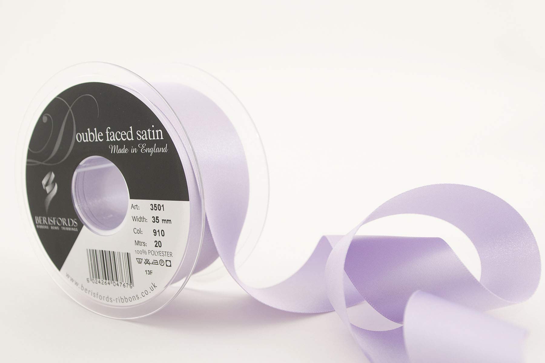 Berisfords 3501 35mm 910 Orchid Double Satin Ribbon x 20mtr, 35 mm โ image 1