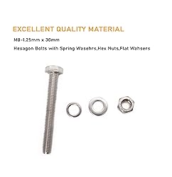 binifiMux 10-Pack M8 x 30mm Hexagon Bolts Hex