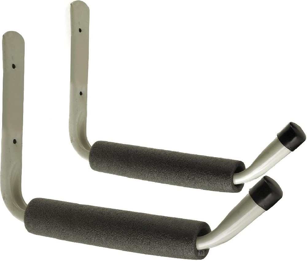 Home Smart 2 x Heavy Duty Storage Hooks Wall Mount Ladder Bike Garage Padded