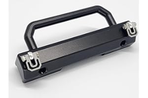 H-TECH RC CNC Aluminum Metal Front Bumpe+Winch for Axial SCX10 III Jeep CJ-7 [AXI03008T2, AXI03008T1] 1/10 RC Body Upgrade (Front Bumper + Winch)