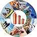 PPFISH 3 Air-tight EDC Accessory Case, Pill Fob Capsule Keychain, Waterproof Match Case Battery Holder, Outdoor Survival Storage Metal Container Dry Box