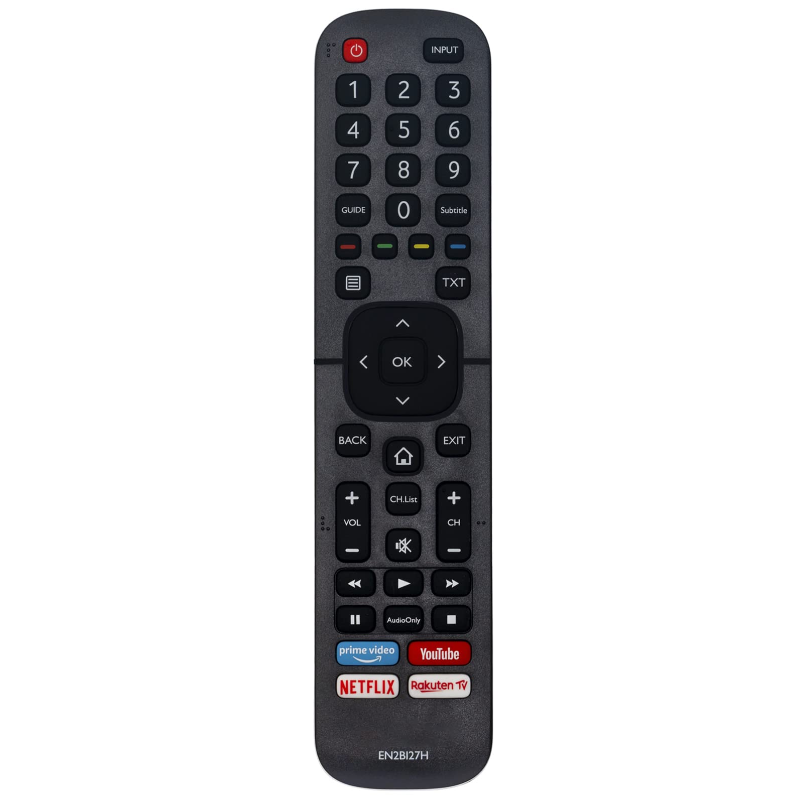 VINABTY EN2BI27H Replacement Remote Control Compatible with Hisense 4K UHD TVs H32B5600 H32BE5500 H40B5600 H40BE5500 H43B7100 H43B7120 H43B7300 H43B7500 H43BE7000 H43BE7400 H50B7300 H50B7500