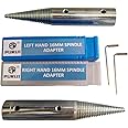 PURUI 5/8 Inch Spindle Adapter for Bench Grinders, Converts Grinder to Polisher, 5/8 Inch Arbor Hole, Pack of 2 with Left & Right Hand