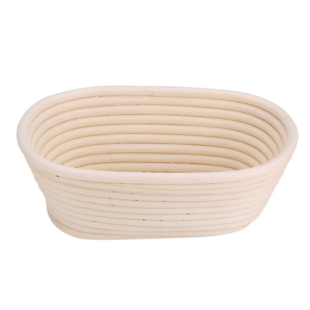 Cosiki Proofing Basket,Handmades Unbleached Natural Cane Banneton Proofing Basket Dough Bread Baking Kit(21 * 14 * 8cm)