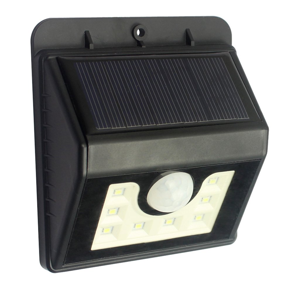 Outdoor Solarleuchte, Tegrace 8 LED Leuchten fuer Garten mit Bewegungssensor Licht Sensor, 3 Intelligenten Modi, Waetterfeste LED Solar Leuchte