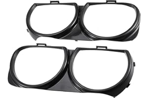 Partuto 1 Pair Front Headlight Lamp Bezel Trim LH RH Car Headlight Bezel 68259053AB 68259053AA for Dodge Challenger 2015-2023