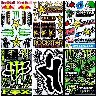 6 Metal Mulisha Yamaha Kawasaki Rockstar Energy ATV Helmet Motorcycle Motocross Decal Racing Sticker