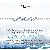 Wave Bracelets for Women - Valentines Day Gifts for Her, Jewelry Gift for Bestie, Sister, Mom, Daughter, Wife, Girlfriend, Grandma, Aunt | 21st 30th 40th 50th 60th 70th Birthday Gifts for Women