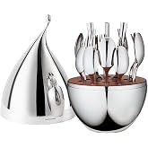KINGSTONE 20 Piece Silverware Set with Storage Organizer, Stainless Steel | Waterdrop Organizer, Classic Handles, Mirror Polished, 18/0 Steel, Dishwasher Safe, Gift Box, for Home, Weddings &amp; Parties