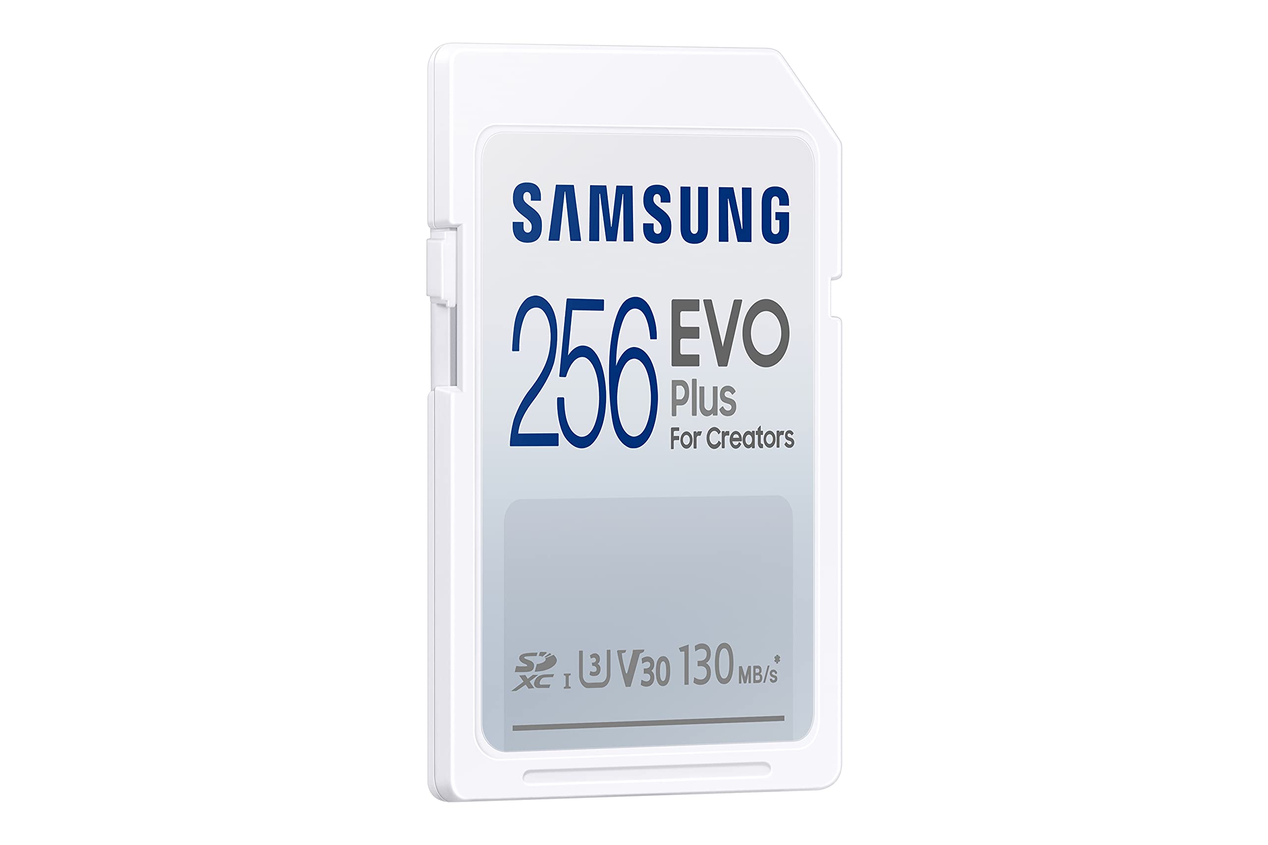 Samsung EVO Plus Full Size 256GB SDXC Card 130MB/s Full HD & 4K UHD, UHS-I, U3, V30 (MB-SC256K/AM)
