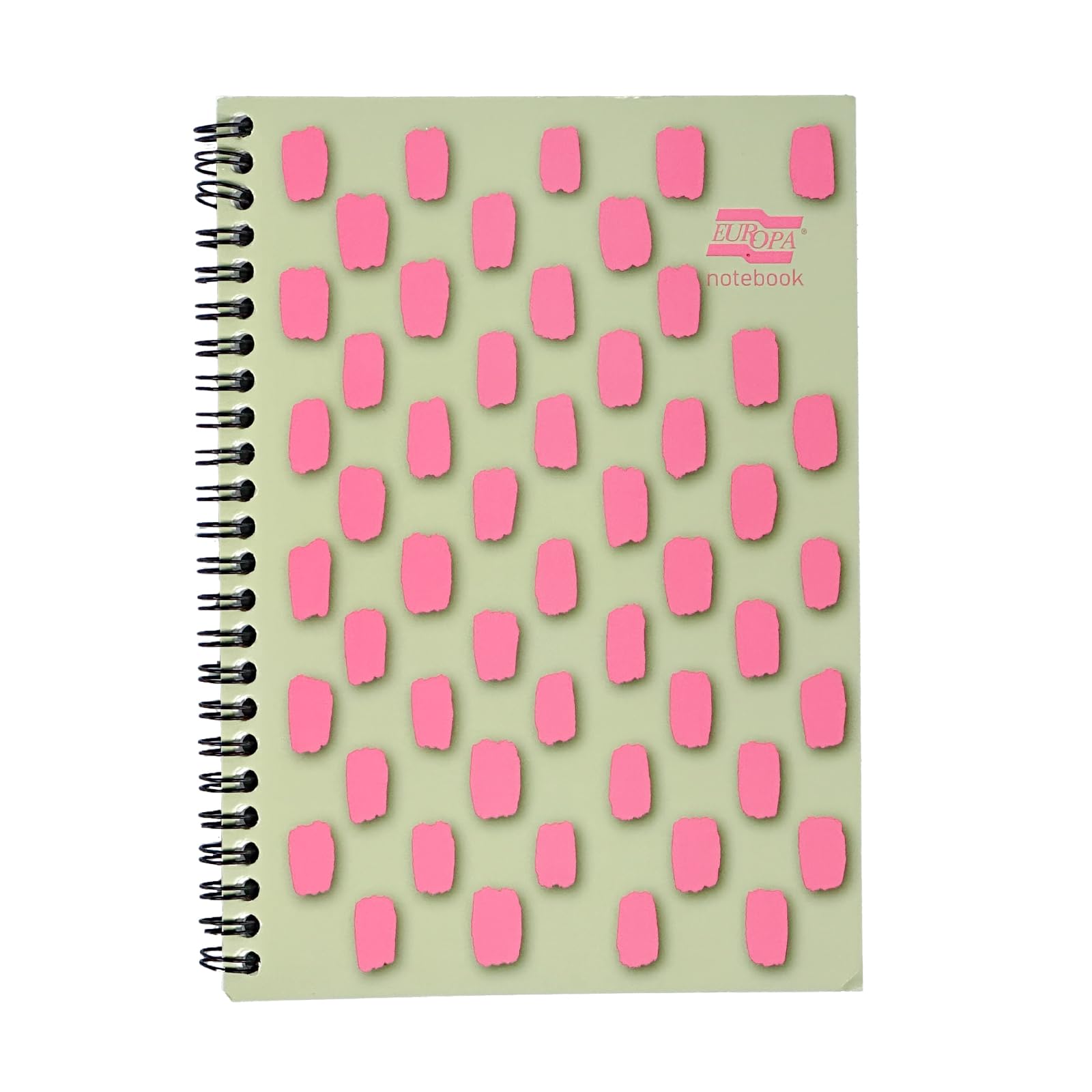 Exacompta Europa Splash - Ref EU1505Z Wirebound Notebooks, Bright Cover, 160 Lined Pages, A5 Size with Micro-Perforated Pages, Pack of 3 Pink/Green Cover