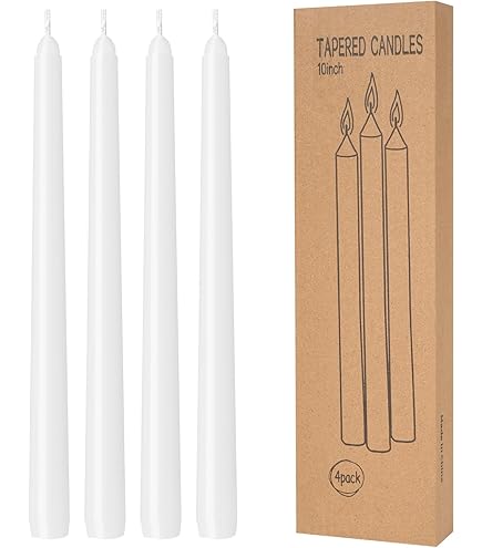Bougies De Table Rouges Classiques - Lot De 10, 24 Cm, 8h De Combustion, Anti-goutte - 11