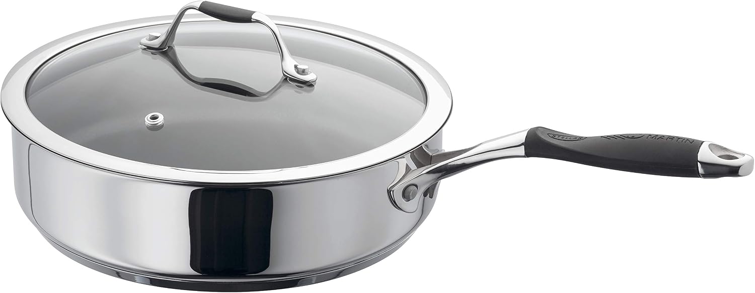 Stellar James Martin 24cm Saute Pan Non-Stick, Black / Steel
