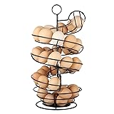 QUTREY Black Metal Egg Skelter, Spiral Design Egg
