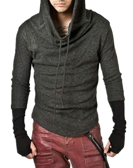 thumb hole t shirts with hoodie