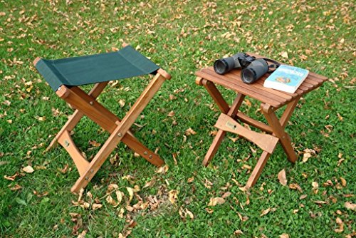 BYER OF MAINE, Pangean, Folding Wood Table, Hardwood, Folding Patio Table, Porch Table, Easy to Fold and Carry, Perfect for Camping, Wooden Camp Table, Matches Pangean Furniture Line, Single - Thumbnail 2