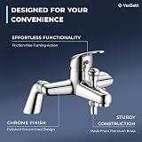 VeeBath Egham Bath Shower Mixer Tap with Hose & Hand Shower Chrome view 3