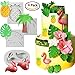 Tropical Rain Forest Theme Silicone Cake Fondant Mold,Flamingo/Pineapple/ Palm Leaves/Coconut Palm Tree Candy Chocolate Polymer Clay Hawaiian Cake Decorating